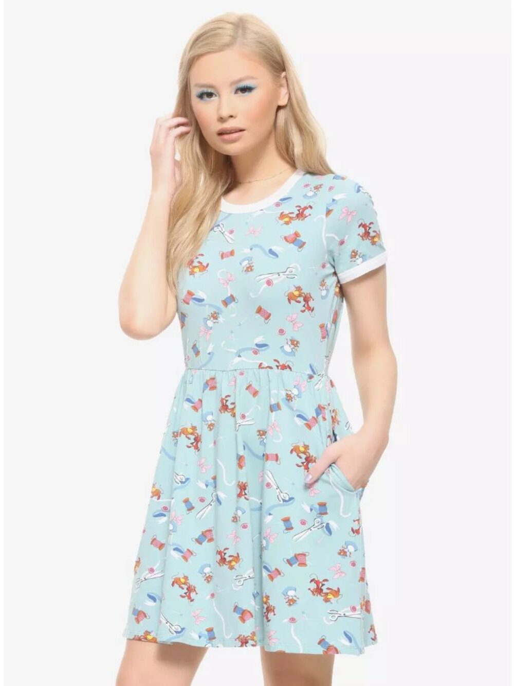 Her Universe/Disney Cinderella Sewing Mice Ringer Dress